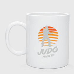 Кружка керамическая Мастер дзюдо, цвет: белый