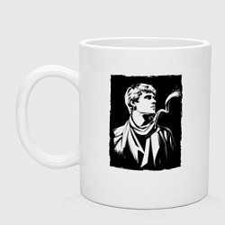 Кружка керамическая Есенин в стиле стрит-арт, цвет: белый