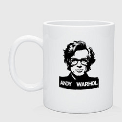 Кружка керамическая Энди Уорхол портретный образ, цвет: белый