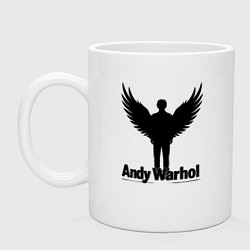 Кружка керамическая Крылатый Энди Уорхол, цвет: белый