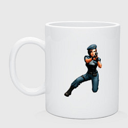 Кружка керамическая Джилл Валентайн Resident Evil, цвет: белый