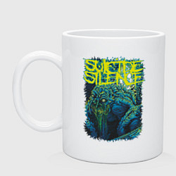 Кружка керамическая Suicide Silence: Monster, цвет: белый