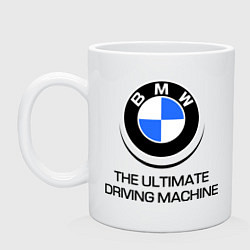 Кружка керамическая BMW Driving Machine, цвет: белый