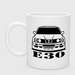 Кружка керамическая E30, цвет: белый