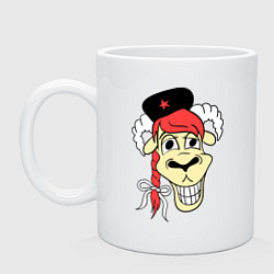 Кружка керамическая Козочка, цвет: белый