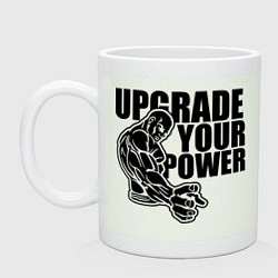 Кружка керамическая Upgrade your power, цвет: фосфор