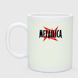 Кружка керамическая Metallica logo, цвет: фосфор