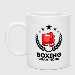 Кружка керамическая Boxing Champions, цвет: белый