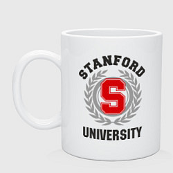 Кружка керамическая Stanford University, цвет: белый