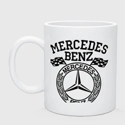 Кружка керамическая Mercedes Benz, цвет: белый