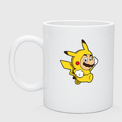 Кружка керамическая Pika Suit, цвет: белый