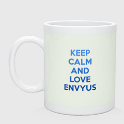 Кружка керамическая Keep Calm & Love Envyus, цвет: фосфор