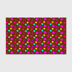 Бумага для упаковки Сердечки разноцветные, цвет: 3D-принт