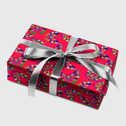 Бумага для упаковки Бабочки на красном фоне, цвет: 3D-принт — фото 2