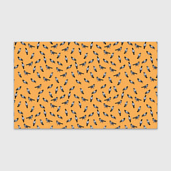 Бумага для упаковки Голуби паттерн на желтом, цвет: 3D-принт