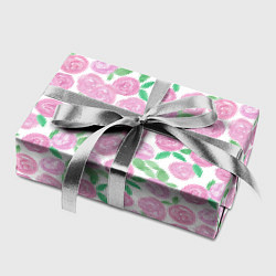 Бумага для упаковки Розовые акварельные розы, цвет: 3D-принт — фото 2