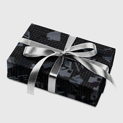 Бумага для упаковки Темный серый узор мемфис, цвет: 3D-принт — фото 2