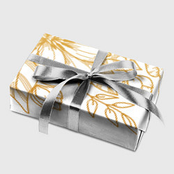 Бумага для упаковки Золотые цветы на белом, цвет: 3D-принт — фото 2