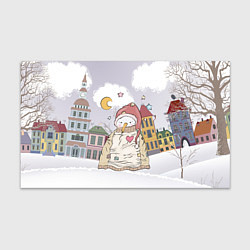 Бумага для упаковки Одинокий снеговик, цвет: 3D-принт