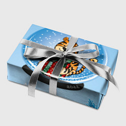 Бумага для упаковки Тигренок в новогоднем шаре, цвет: 3D-принт — фото 2