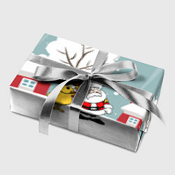 Бумага для упаковки Деревенский Новый Год Дед Мороз и Олень, цвет: 3D-принт — фото 2