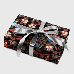 Бумага для упаковки Россия паттерн темный, цвет: 3D-принт — фото 2