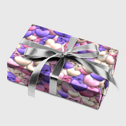 Бумага для упаковки Сердечки-черепушки, цвет: 3D-принт — фото 2