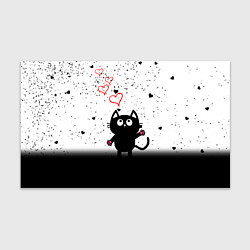 Бумага для упаковки Котик в тумане Сердечки, цвет: 3D-принт