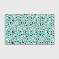 Бумага для упаковки Кавайные суши и роллы с глазами, цвет: 3D-принт