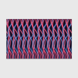 Бумага для упаковки Неоновые волны Розовый и голубой на темном фоне, цвет: 3D-принт