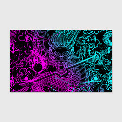 Бумага для упаковки НЕОНОВЫЕ ДРАКОНЫ NEON DRAGON БРЫЗГИ КРАСОК, цвет: 3D-принт