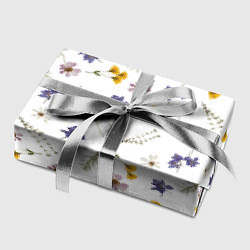 Бумага для упаковки Простые цветы на белом фоне, цвет: 3D-принт — фото 2