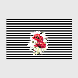 Бумага для упаковки Red poppies Акварельные цветы, цвет: 3D-принт