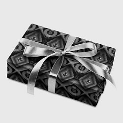 Бумага для упаковки Черно-белый геометрический современный узор арт де, цвет: 3D-принт — фото 2