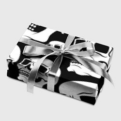 Бумага для упаковки Черепа - чёрный фон, цвет: 3D-принт — фото 2