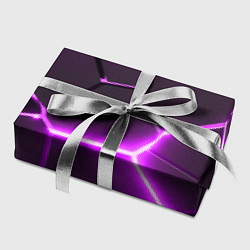 Бумага для упаковки Фиолетовые неоновые геометрические плиты, цвет: 3D-принт — фото 2