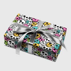Бумага для упаковки Череп разноцветный, цвет: 3D-принт — фото 2