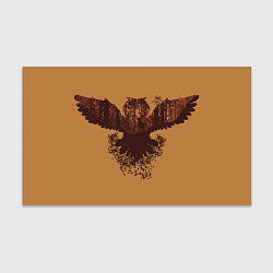 Бумага для упаковки Летящая сова и осенний лес, цвет: 3D-принт
