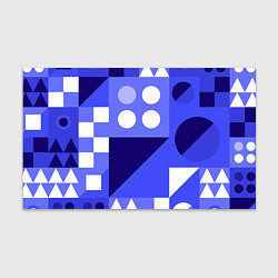 Бумага для упаковки Геометрические синие, фиолетовые и белые фигуры, цвет: 3D-принт