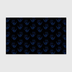 Бумага для упаковки Лапки опоссума синие на чёрном, цвет: 3D-принт