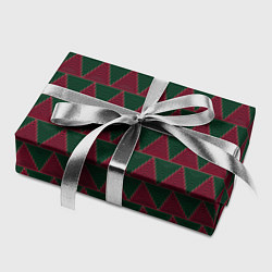 Бумага для упаковки Красные и зеленые треугольники, цвет: 3D-принт — фото 2