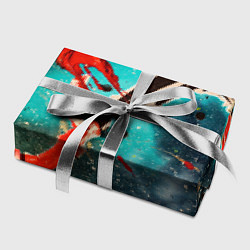 Бумага для упаковки Голубой туман и брызки красок, цвет: 3D-принт — фото 2