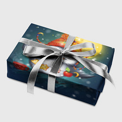 Бумага для упаковки Новогодняя ночная совушка, цвет: 3D-принт — фото 2