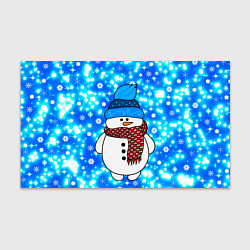 Бумага для упаковки Снеговик в шапке, цвет: 3D-принт