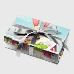 Бумага для упаковки Новогодний радостный зайчик, цвет: 3D-принт — фото 2