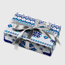 Бумага для упаковки Happy new year, blue deer, цвет: 3D-принт — фото 2