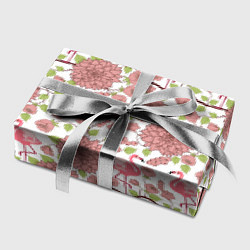 Бумага для упаковки Фламинго и лотосы, цвет: 3D-принт — фото 2