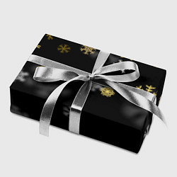 Бумага для упаковки Золотые и белые снежинки, цвет: 3D-принт — фото 2