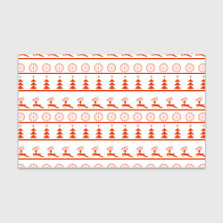 Бумага для упаковки Красные олени и елочки, цвет: 3D-принт