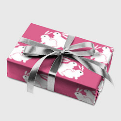 Бумага для упаковки Сексуальные кролики на розовом, цвет: 3D-принт — фото 2